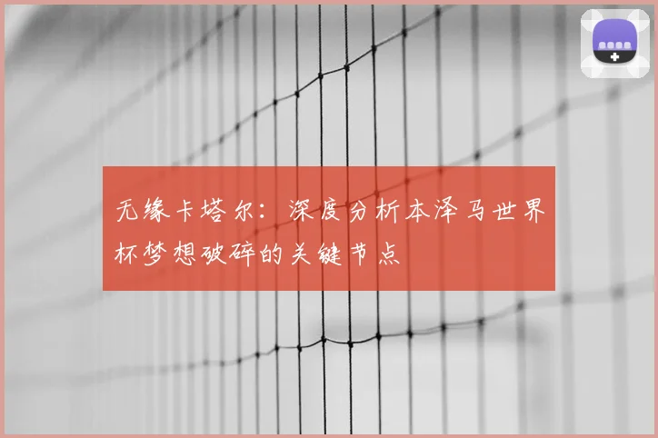 无缘卡塔尔：深度分析本泽马世界杯梦想破碎的关键节点